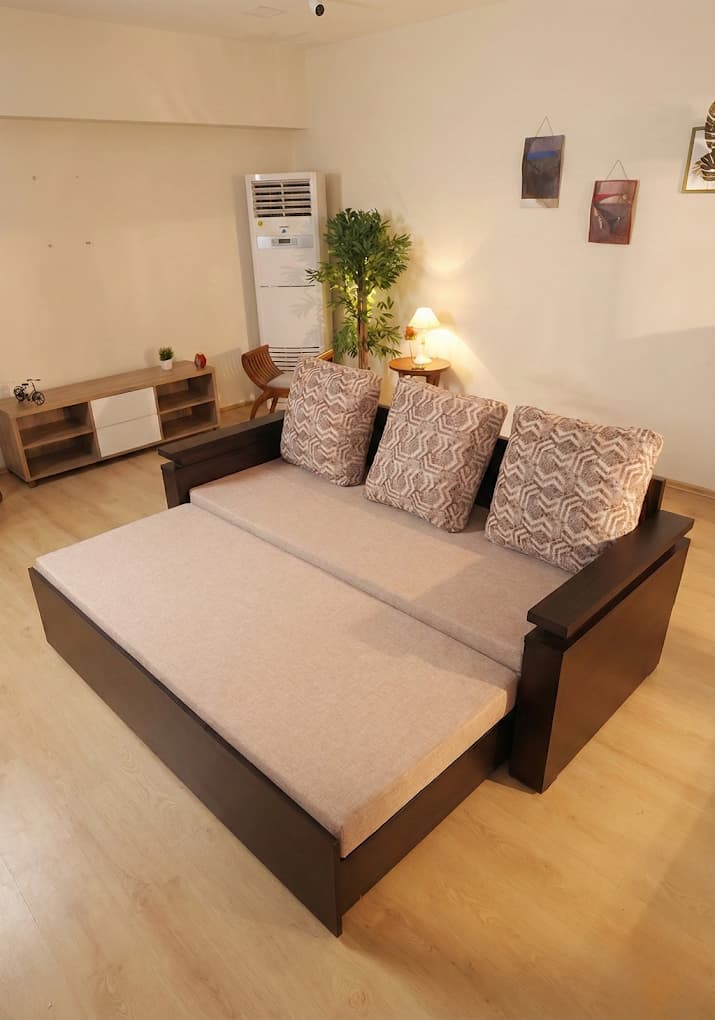 Modern furniture display inside Spacecrafts showroom